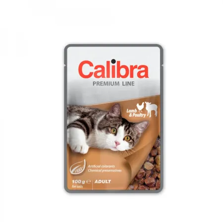 Calibra Cat Premium Adult Jagnięciną z drobiem 100g